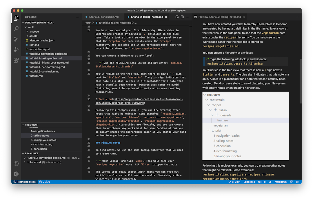 Dendron Markdown Reference | Markdown Guide