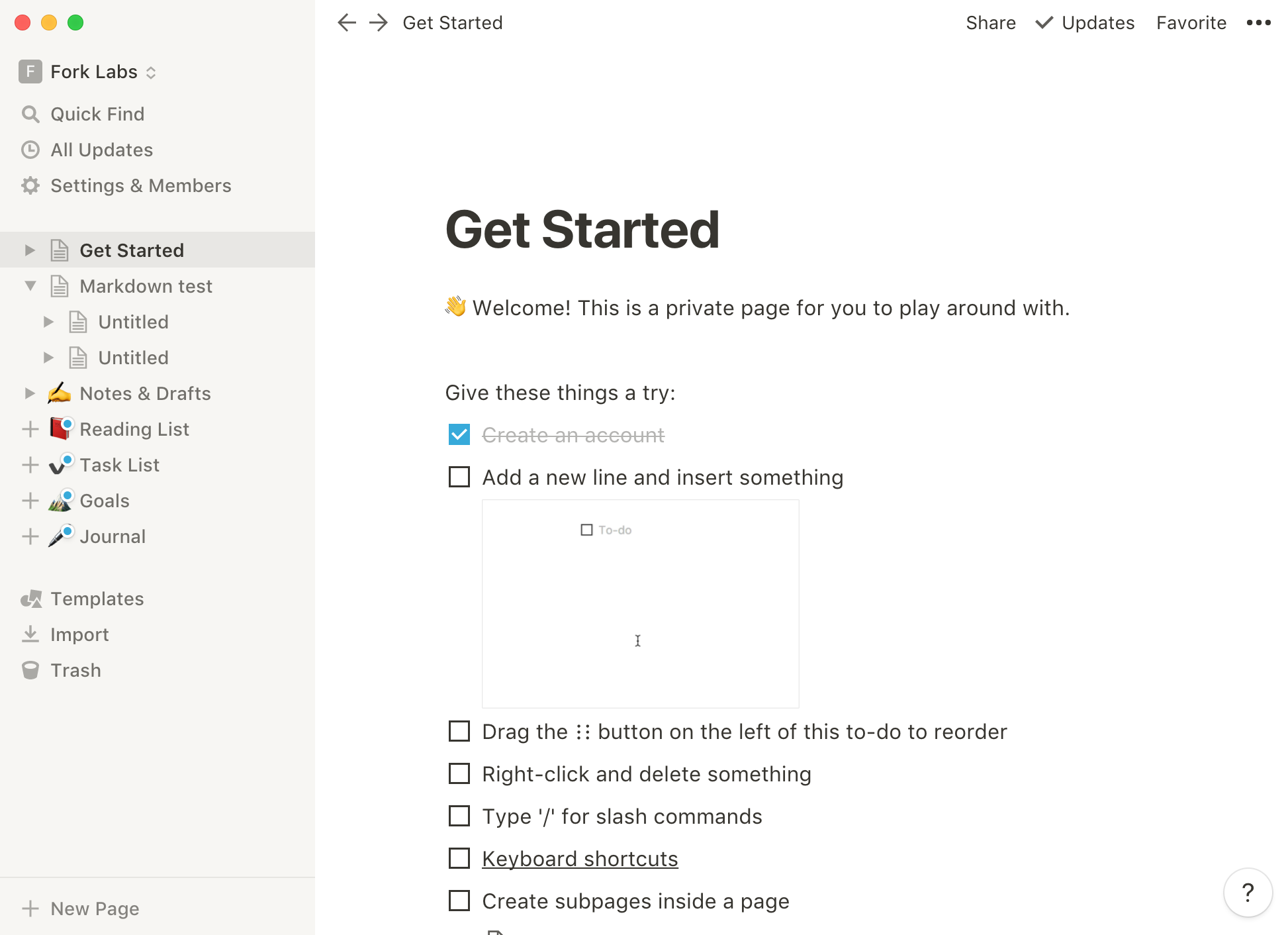 Notion Markdown application