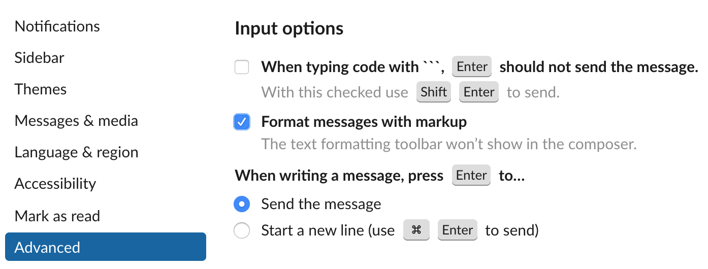 Markup Formatting Reference: Code Block